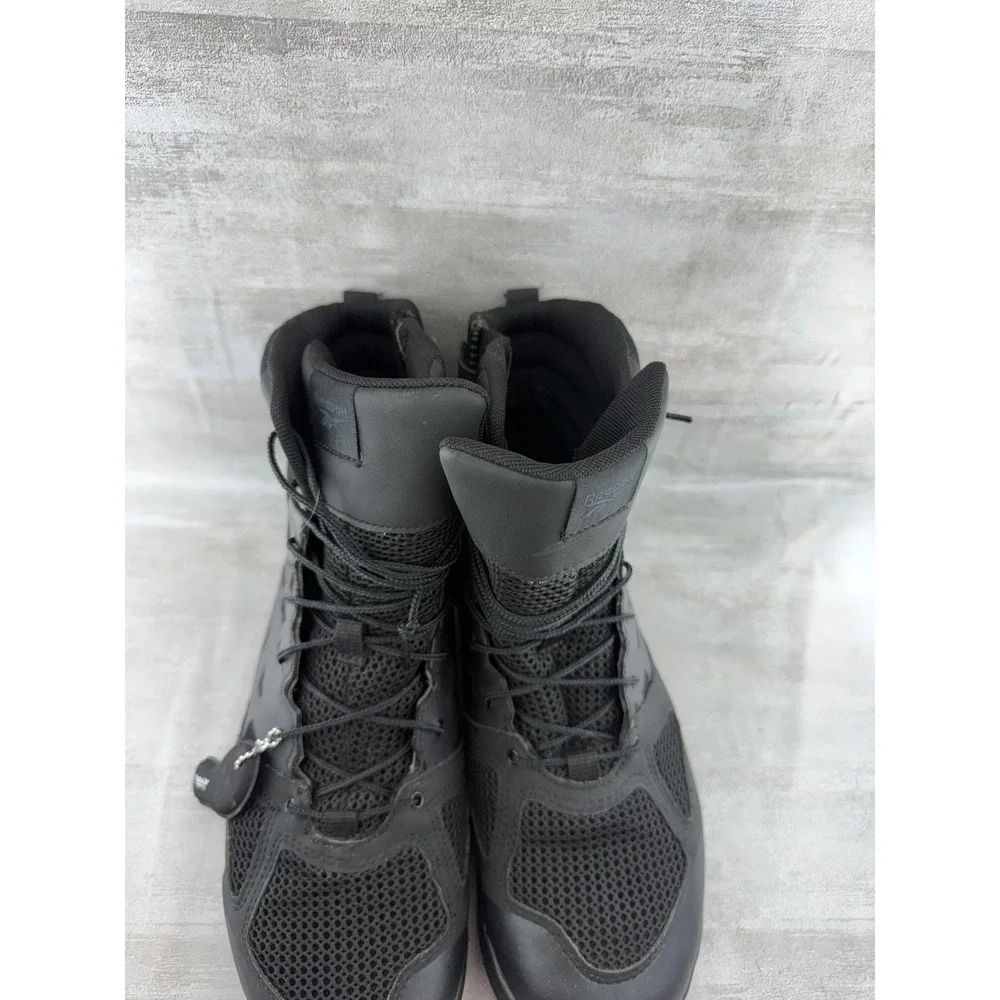 Reebok Work Men RB7120 Sublite Cushion Tactical Boots Black 13W Side Zip EH SR